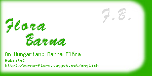 flora barna business card